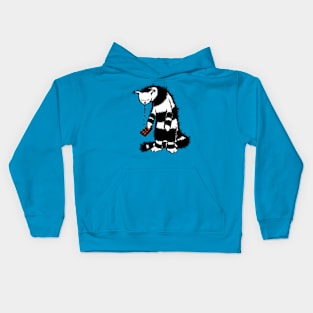 Weird Cat Character Loves Chocolate Kids Hoodie